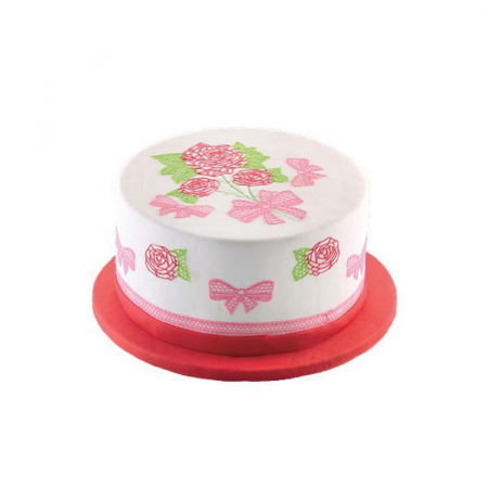 Mulaje Decor Dantela - Banda Silicon Dantela Trandafiri 40 x 8 x H 0.18 cm