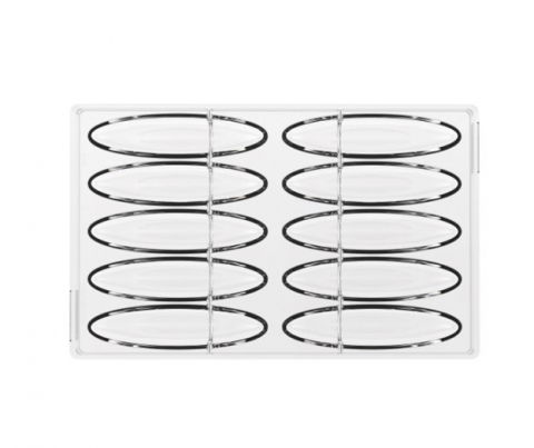 Ciocolaterie - Matrite, Ustensile - Batoane Ciocolata 11.5 x 2.5 x H 1.5cm - Matrita policarbonat Sogno, 10 cavitati (CH043)