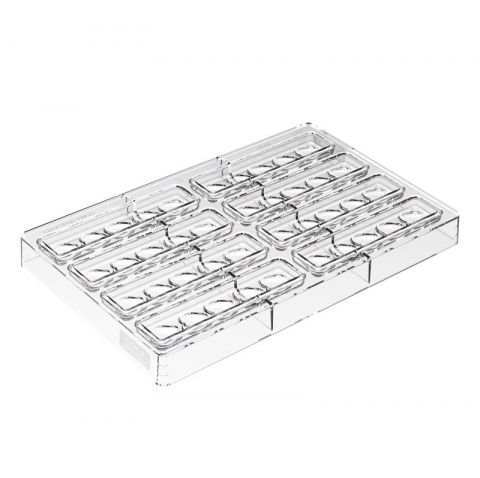 Ciocolaterie - Matrite, Ustensile - Batoane Ciocolata 12 x 2.5 x H 1.2 cm - Matrita Policarbonat Inimi, 8 cavitati (CH012), 30 gr