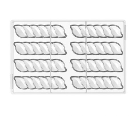 Matrite Tablete, Batoane, Snack Ciocolata - Batoane Ciocolata 12 x 2.5 x H 1.3cm - Matrita policarbinat Riflesso, 8 cavitati (CH040)