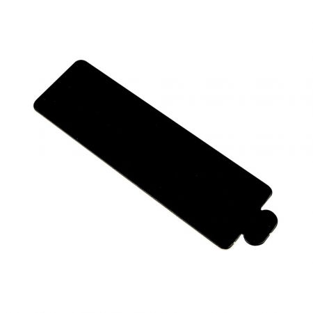 Accesorii Tort, Candy Bar, Bufet - Baza Carton Prezentare Monoportii, Model Dreptunghiular Negru, 14 x 4 cm, Set 200 Buc