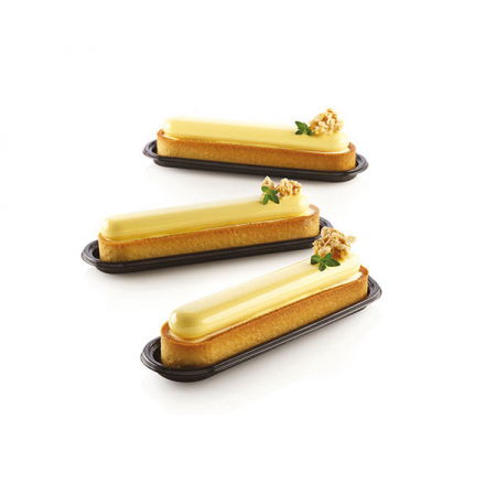 Baza Plastic Prezentare Monoportii, Model Alungit / Ecler Negru, 14 x 3.2 cm, Set 100 Buc [2]