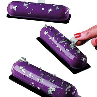 Accesorii Tort, Candy Bar, Bufet - Baza Plastic Prezentare Monoportii, Model Dreptughiular Negru, 13 x 3.8 cm, Set 250 Buc