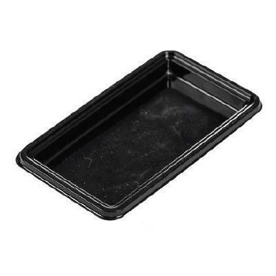 Accesorii Tort, Candy Bar, Bufet - Baza Plastic Prezentare Monoportii, Model Dreptunghiular Negru, 8 x 5 cm, Set 100 Buc
