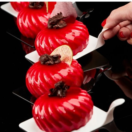 Accesorii Tort, Candy Bar, Bufet - Baza Plastic Prezentare Monoportii, Model Patrat Transparent, 8 x 8 cm, Set 250 Buc