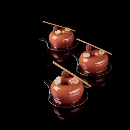 Accesorii Tort, Candy Bar, Bufet - Baza Plastic Prezentare Monoportii, Model Rotund Alb, Ø 8 cm