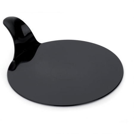 Accesorii Tort, Candy Bar, Bufet - Baza Plastic Prezentare Monoportii, Model Rotund Negru, Ø 8 cm, Set 250 Buc