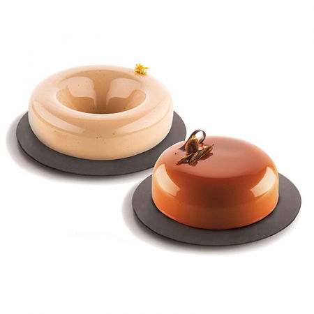 Baza Plastic Prezentare Torturi, Model Rotund Negru Ø 16.5 x H 0.7 cm, Set 10 Buc [2]