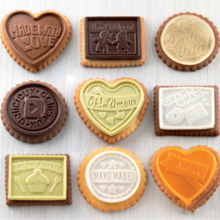 Biscuiti - Decupator Dreptunghi 4.7x5.7xH0.5 cm, Forma Silicon Gnam Gnam, 6 cavit. (CKC04) [2]