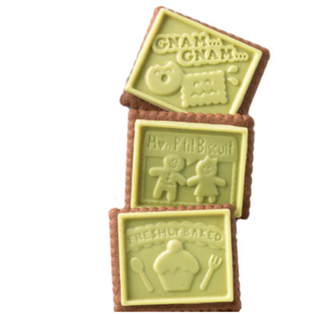 Decupatoare - Biscuiti - Decupator Dreptunghi 4.7x5.7xH0.5 cm, Forma Silicon Gnam Gnam, 6 cavit. (CKC04)