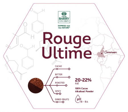 Cacao si Unt de Cacao - Cacao pudra alcalinizata 22-24%, Rouge Ultimate, 1 kg, Cacao Barry