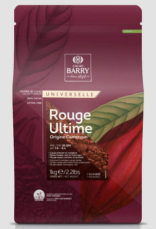 Cacao si Unt de Cacao - Cacao pudra alcalinizata 22-24%, Rouge Ultimate, 1 kg, Cacao Barry