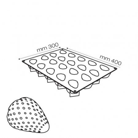Capsuna 3D, 7.1x5.4xH4.6 cm - Forma Silicon Monoportii Forcone, 20 cavitati [2]