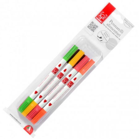 Carioci Alimentare - Carioca Decor Culori Mixte, 2 Capete Scriere Subtire / gos, Set 8 buc