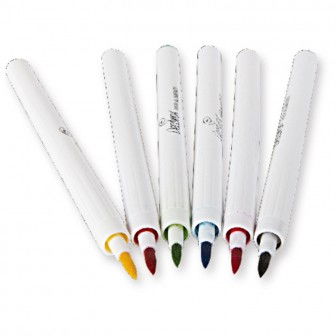 Carioci Alimentare - Carioca Decor Culori Mixte, Cap Scriere Subtire, Set 6 buc