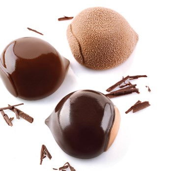 Forme de Silicon Cofetarie - Castana Mignon, Ø4.8xH2.5 cm - Forma Silicon Monoportii, 15 cavitati