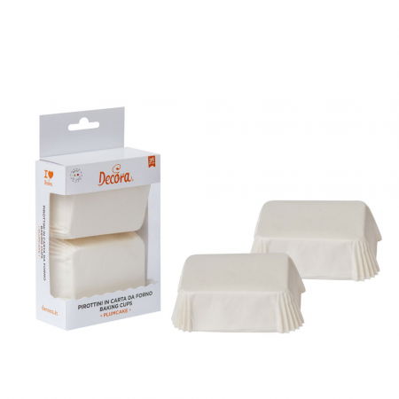 Accesorii Tort, Candy Bar, Bufet - Chese Dreptungh. Hartie Alb 8 x 5 x H 3.2 cm, 36 buc