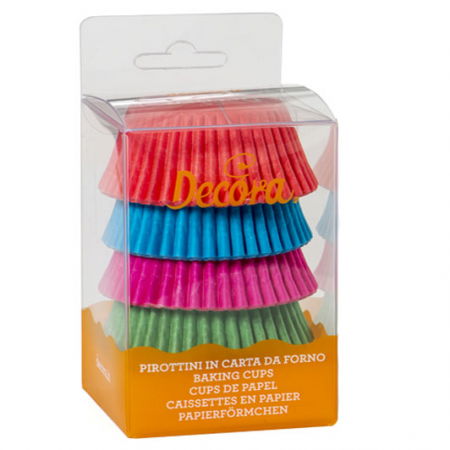 Accesorii Tort, Candy Bar, Bufet - Chese L Hartie ColorMix 4 Culori, Ø 5 x H 3.2 cm, 75 buc
