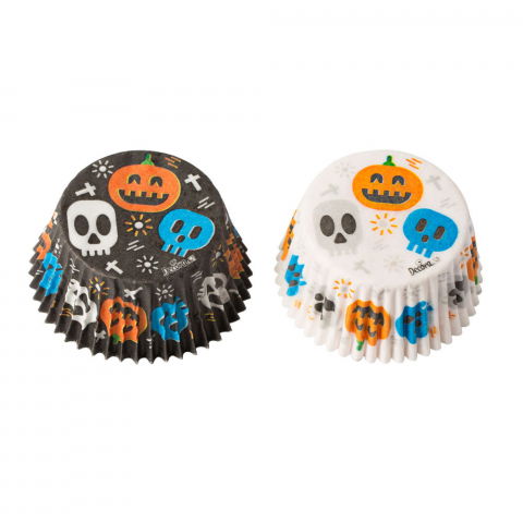 Accesorii Tort, Candy Bar, Bufet - Chese L Hartie Model Halloween, Ø 5 x H 3.2 cm, 36 buc
