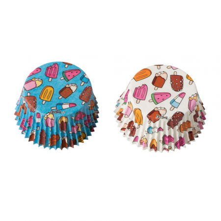 Accesorii Tort, Candy Bar, Bufet - Chese L Hartie Model Inghetata Ø 5 x H 3.2 cm, 36 buc