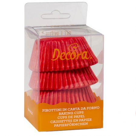 Accesorii Tort, Candy Bar, Bufet - Chese L Hartie Rosu, Ø 5 x H 3.2 cm, 75 buc