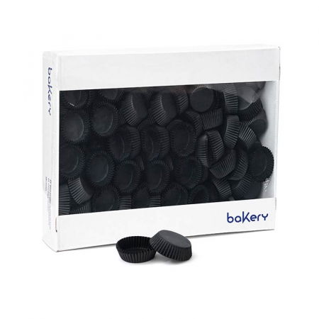Accesorii Tort, Candy Bar, Bufet - Chese M Hartie Negru, Ø 4 x H 1.5 cm, 2500 Buc