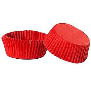 Accesorii Tort, Candy Bar, Bufet - Chese M Hartie Rosu, Ø 4 x H 2 cm, 120 buc