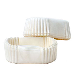 Accesorii Tort, Candy Bar, Bufet - Chese Ovale Hartie Alb, 7 x 4 x H 2.5 cm, 500 buc