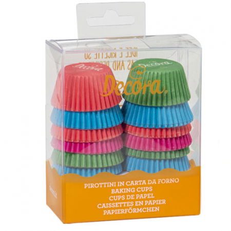 Accesorii Tort, Candy Bar, Bufet - Chese S Hartie ColorMix 4 Culori, Ø 3 x H 2.2 cm, 200 buc