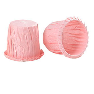 Accesorii Tort, Candy Bar, Bufet - Chese S Hartie Creponata Roz, Ø 3 x H 3.5 cm, 35 buc