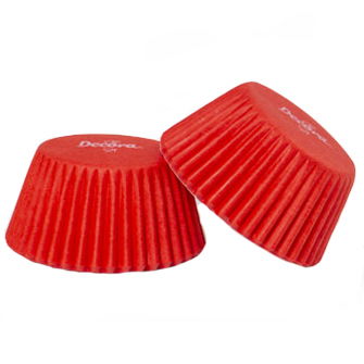 Accesorii Tort, Candy Bar, Bufet - Chese S Hartie Rosu, Ø 3.2 x H 2.2 cm, 200 buc