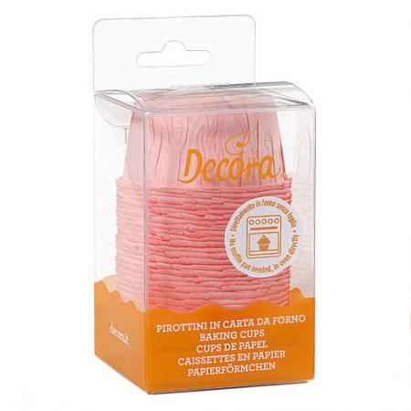 Accesorii Tort, Candy Bar, Bufet - Chese XL Hartie Creponata Roz, Ø 5.5 x H 3.5 cm, 25 buc