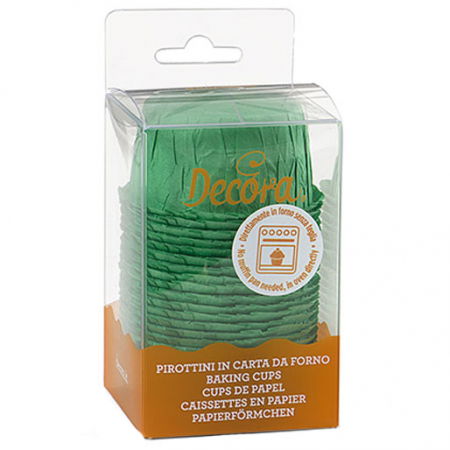 Accesorii Tort, Candy Bar, Bufet - Chese XL Hartie Creponata Verde, Ø 5.5 x H 3.5 cm, 25 buc