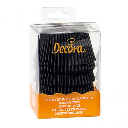 Accesorii Tort, Candy Bar, Bufet - Chese XL Hartie Negru, Ø 5.5 x H 4.5 cm, 60 buc