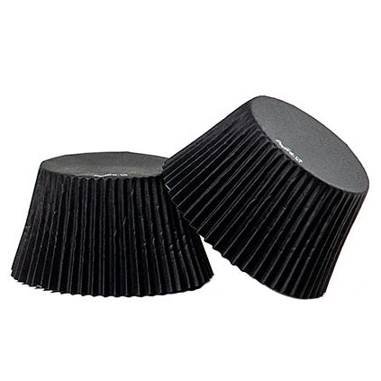Accesorii Tort, Candy Bar, Bufet - Chese XL Hartie Negru, Ø 5.5 x H 4.5 cm, 60 buc