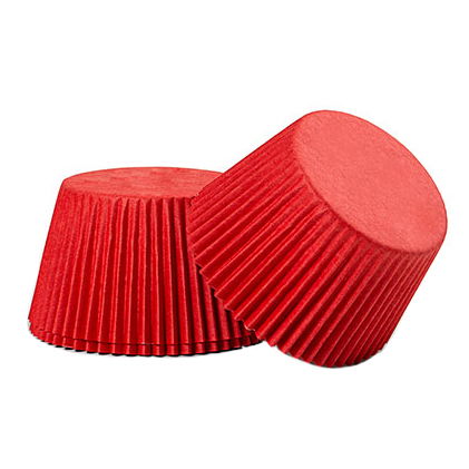 Accesorii Tort, Candy Bar, Bufet - Chese XL Hartie Rosu, Ø 5.5 x H 4.5 cm, 60 buc