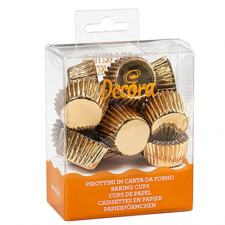 Accesorii Tort, Candy Bar, Bufet - Chese XS Hartie Auriu, Ø 2.7 x H 1.7 cm, 180 buc