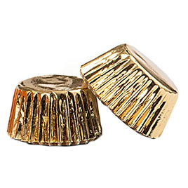 Accesorii Tort, Candy Bar, Bufet - Chese XS Hartie Auriu, Ø 2.7 x H 1.7 cm, 180 buc