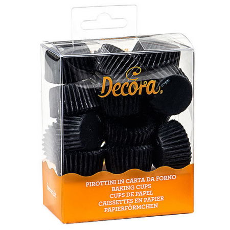 Accesorii Tort, Candy Bar, Bufet - Chese XS Hartie Negru, Ø 2.7 x H 1.7 cm, 200 buc