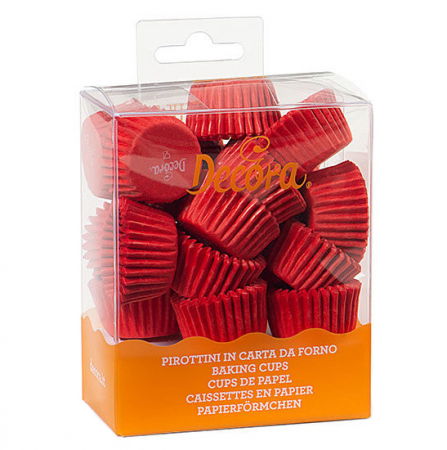 Accesorii Tort, Candy Bar, Bufet - Chese XS Hartie Rosu, Ø 2.7 x H 1.7 cm, 200 buc