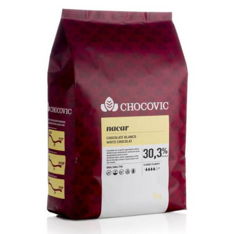 Ciocolata pentru Fantana - Ciocolata Alba 30.4% Nacar, 5 Kg, Chocovic
