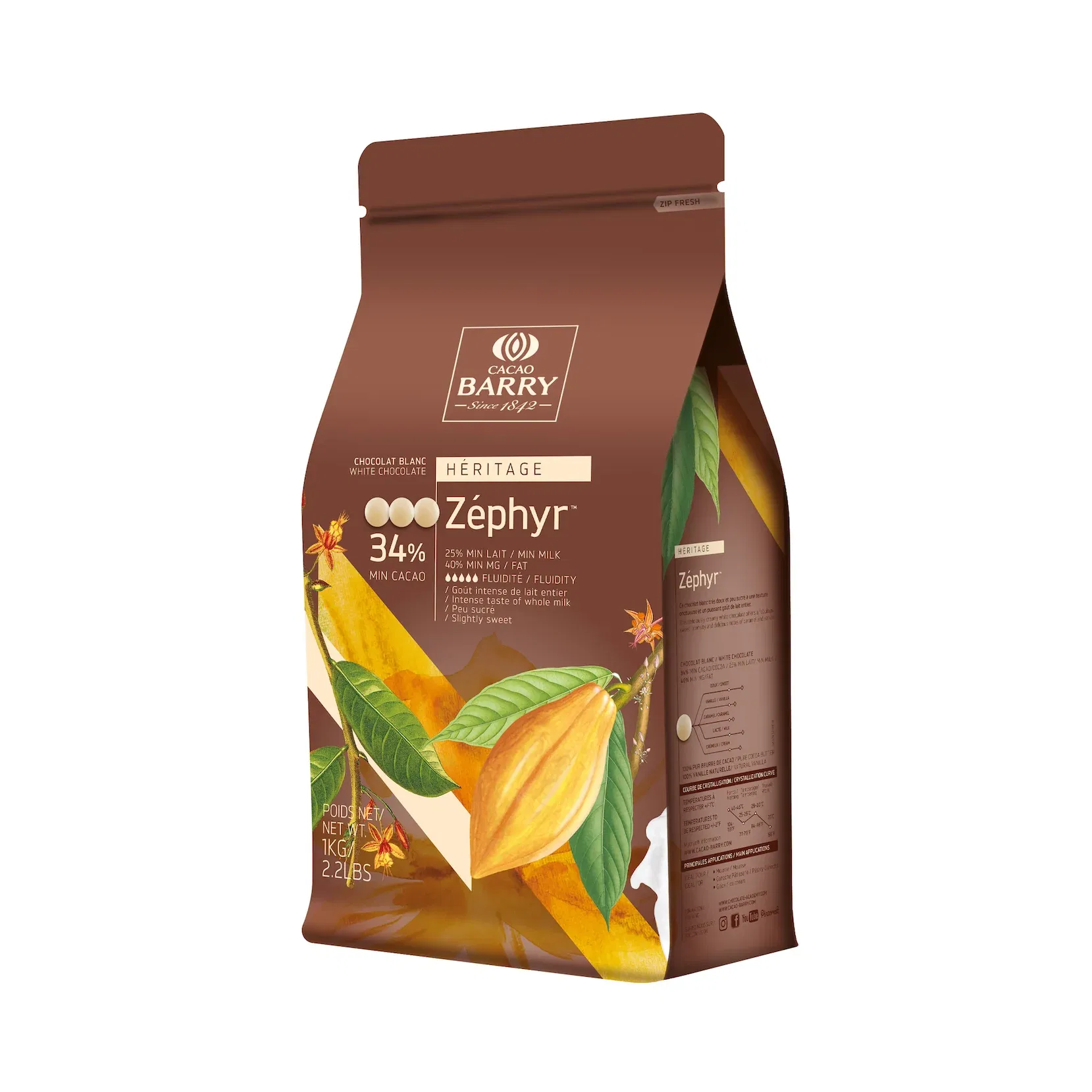 Ciocolata Alba - ZEPHYR Ciocolata Alba 34 %, Cacao Barry