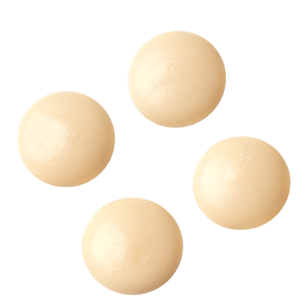 Ciocolata Colorata si cu Arome - Ciocolata Alba cu Caramel, 43%, Vanini Aurum, Icam, 1.5 Kg