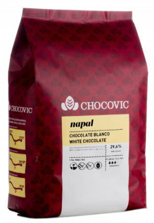 Ciocolata Alba - Ciocolata Alba Napal 29.6%, Chocovic 5Kg