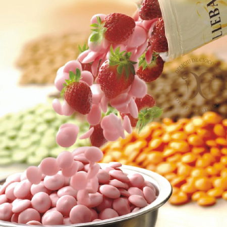 Ciocolata - Ciocolata aroma CAPSUNI, 2.5 Kg, Callebaut