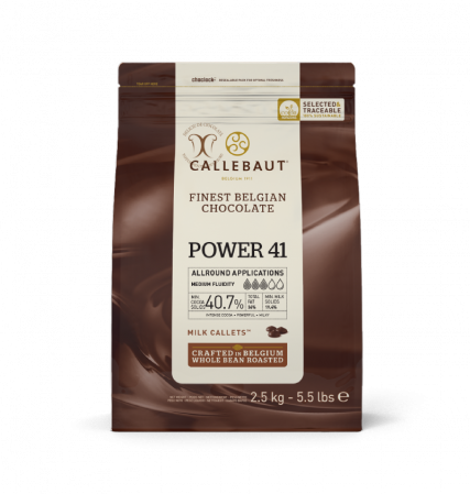Ciocolata cu Lapte - Ciocolata cu Lapte 40.7% POWER 41, 2.5 Kg, Callebaut
