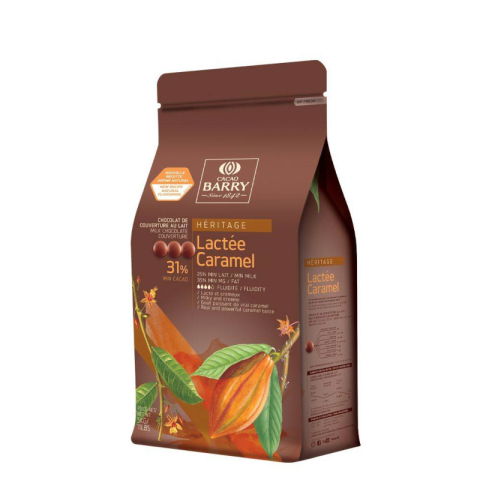Ciocolata cu Lapte - Ciocolata cu Lapte si Caramel 31 % Lactee Caramel, 5 Kg, Cacao Barry