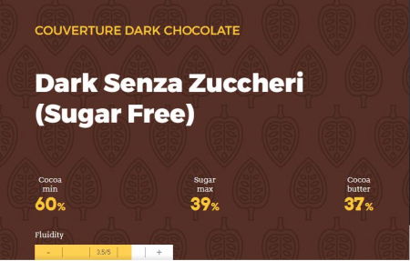 Ciocolata fara Zahar - Ciocolata Neagra fara zahar 60%, 4kg, Icam