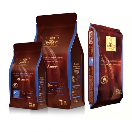 Ciocolata Neagra - Ciocolata Neagra 58% Mi Amere, 5 kg, Cacao Barry