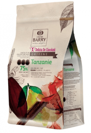 Ciocolata pentru Fantana - Ciocolata Neagra 75 % origine Tanzanie, 1 kg, Cacao Barry